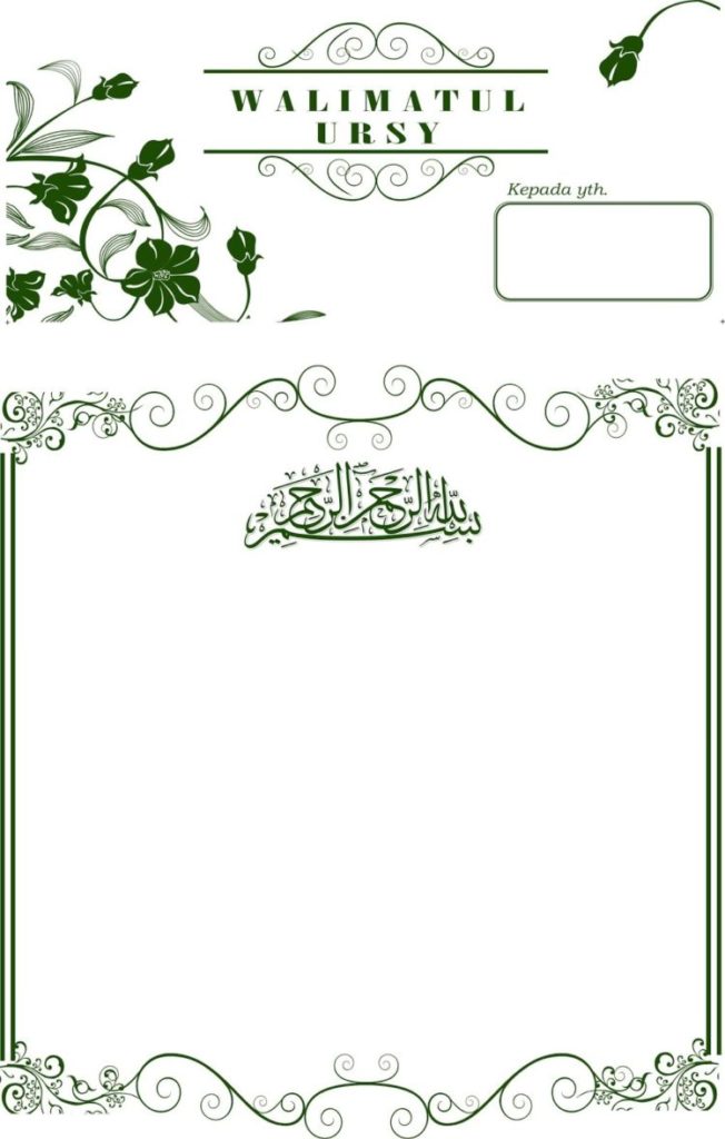 60+ Bingkai Undangan: Nikah, Tahlil, Aqiqah dll (DOWNLOAD)