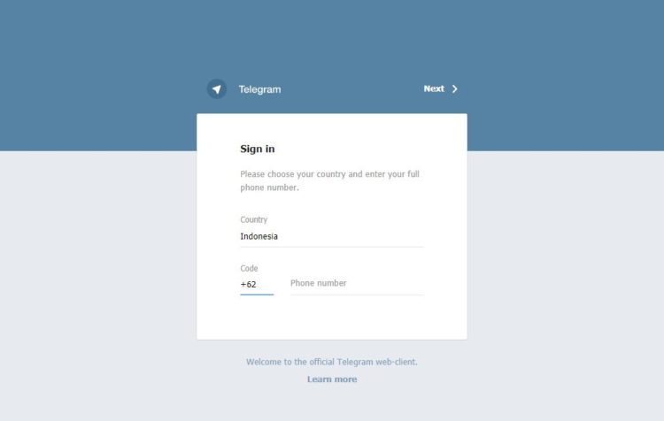 cara masuk ke telegram web