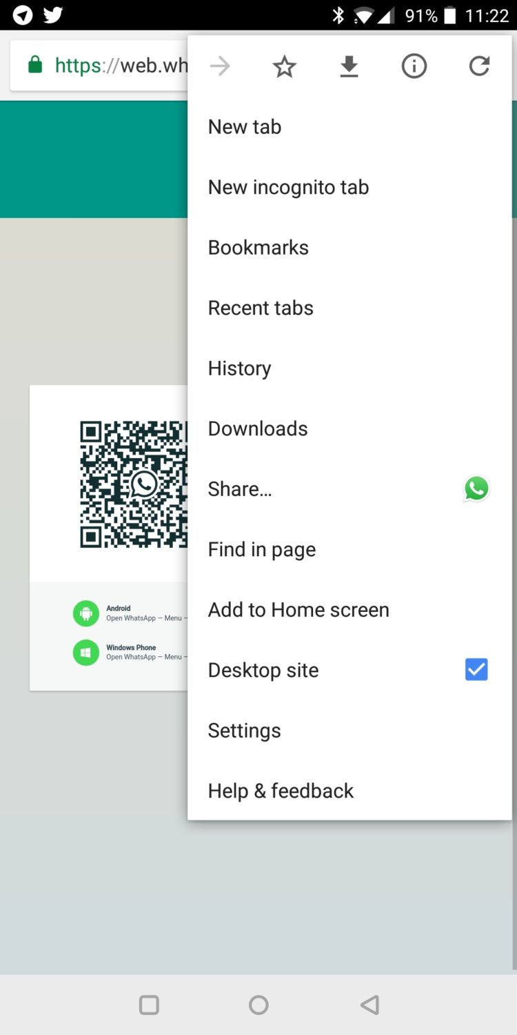 whatsapp web app for android