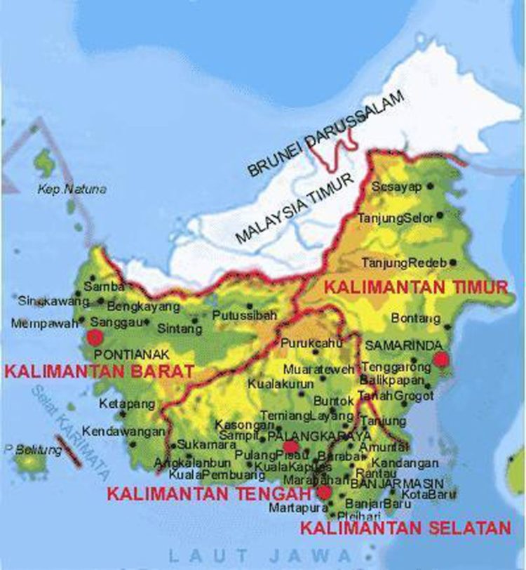  Peta  Kalimantan  PULAU TIMUR  BARAT TENGAH SELATAN UTARA 