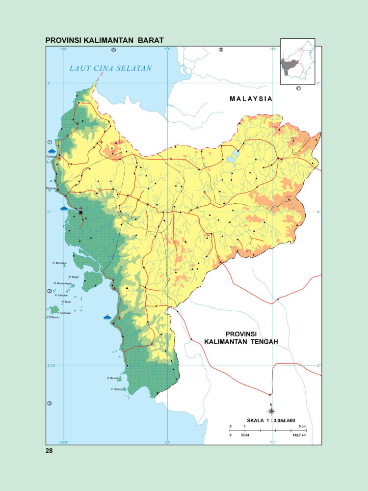  Peta  Kalimantan  PULAU TIMUR BARAT  TENGAH SELATAN UTARA 