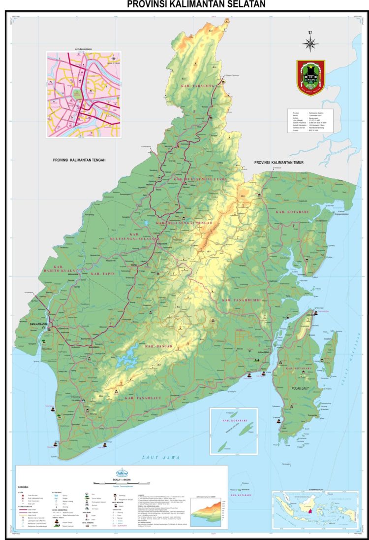 peta kalimantan selatan wilayah kabupaten balangan