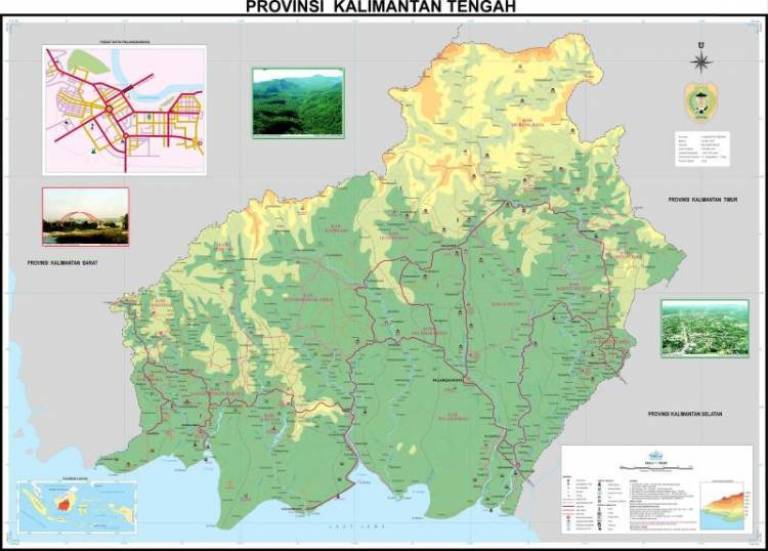 peta kalimantan tengah lengkap