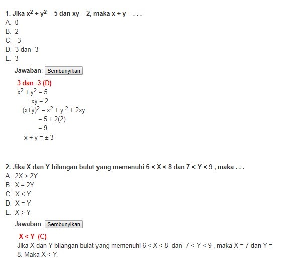 tes psikotes numerik dan jawabannya