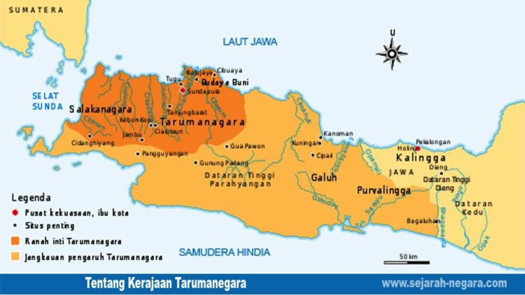 Ilustrasi kerajaan tarumanegara letak geografis