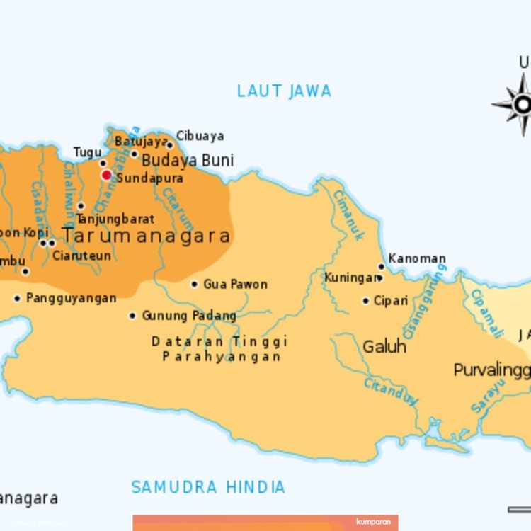 letak kekuasaan kerajaan di indonesia tarumanegara