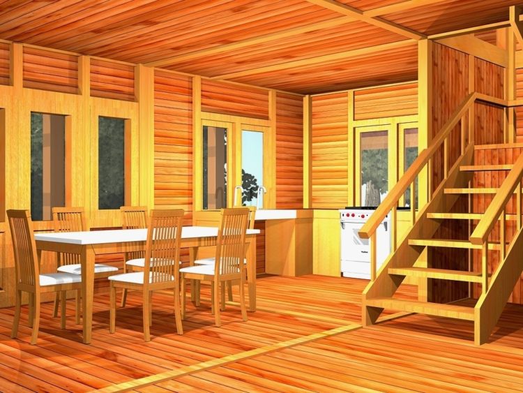Dinding dan lantai rumah adat bengkulu berbahan kayu atau bambu