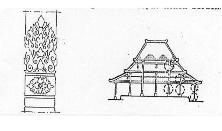 Motif ukir di rumah Joglo (rumah adat Yogyakarta)