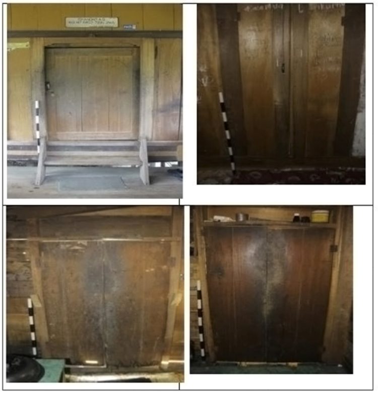 Berbagai jenis pintu di rumah adat Jambi Merangin