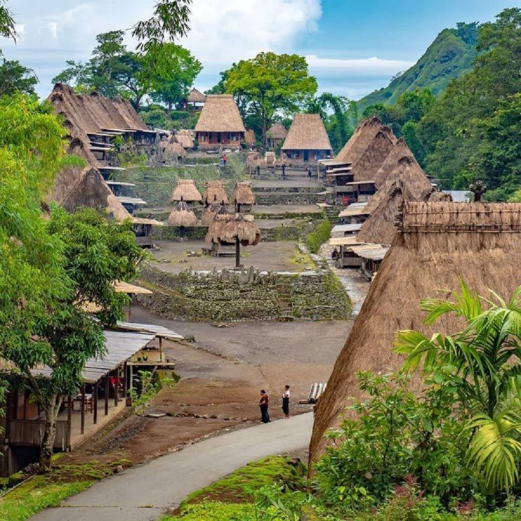 Rumah adat NTT di kampung tertua pulau Flores