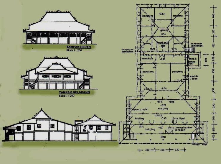 gambar dimensi rumah adat palembang
