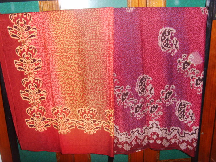 gambar kain cual motif hewan pakaian adat bangka belitung