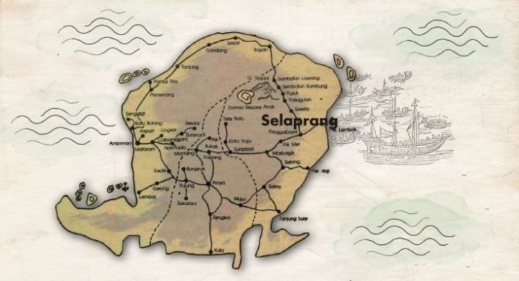 peta selaparang kerajaan lombok