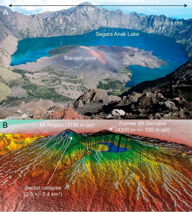 gunung samalas meletus pada zaman kerajaan lombok