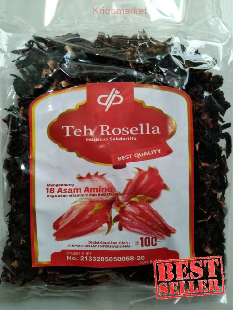 ilustrasi makanan khas batam teh bunga rosella
