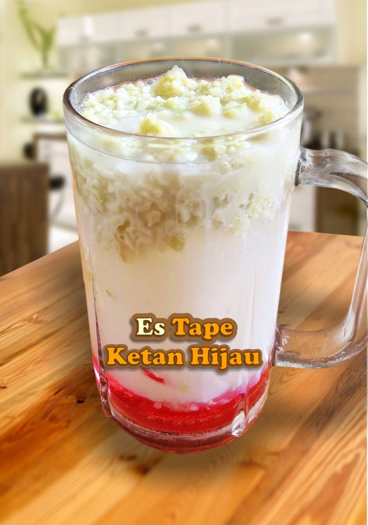 ilustrasi makanan khas lombok minuman es tape