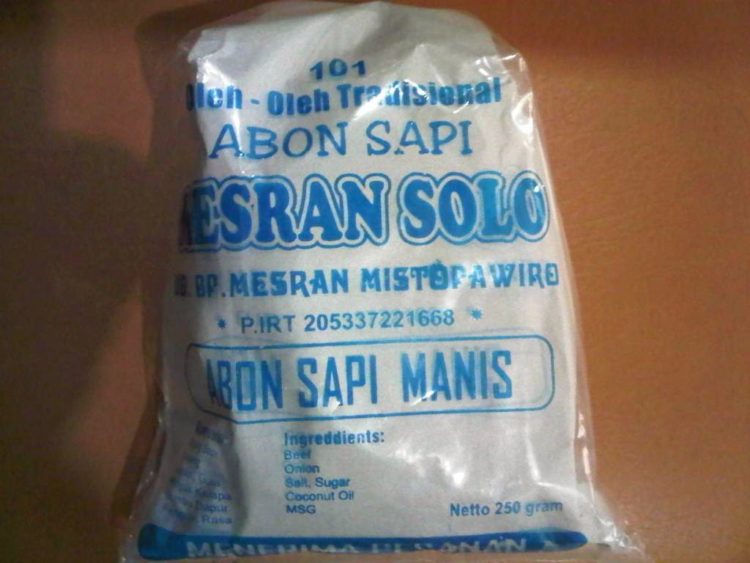 gambar makanan khas solo abon sapi mesran