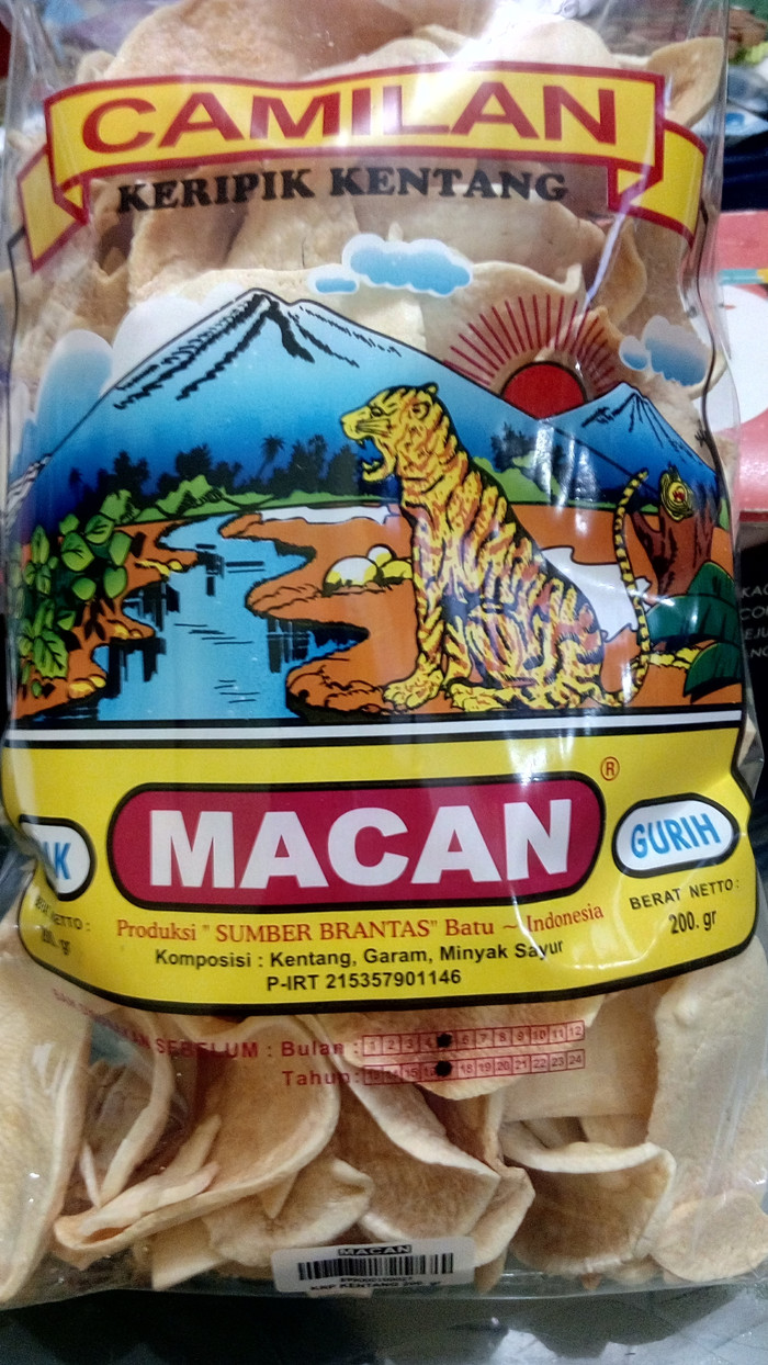 gambar oleh-oleh khas malang keripik kentang macan