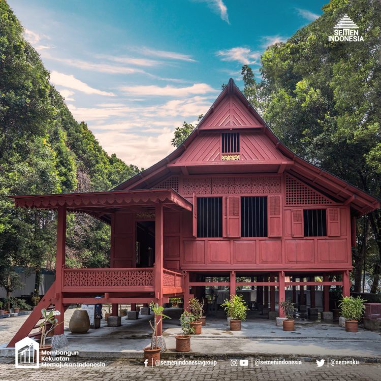 ilustrasi rumah adat bugis unik