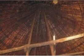 atap atau struktur atas rumah adat honai