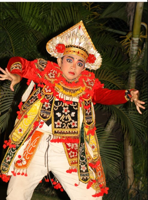 gambar tari tunggal tari baris dari bali