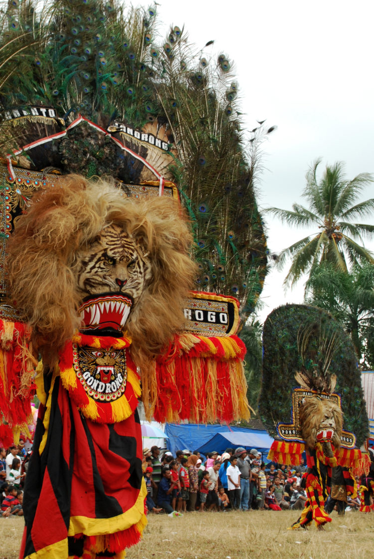 gambar foto dadak merak tari reog ponorogo