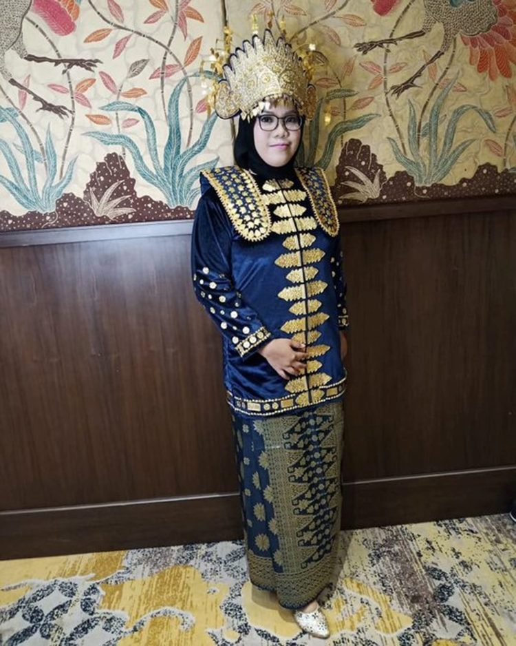 rok bawahan songket kostum tari andun