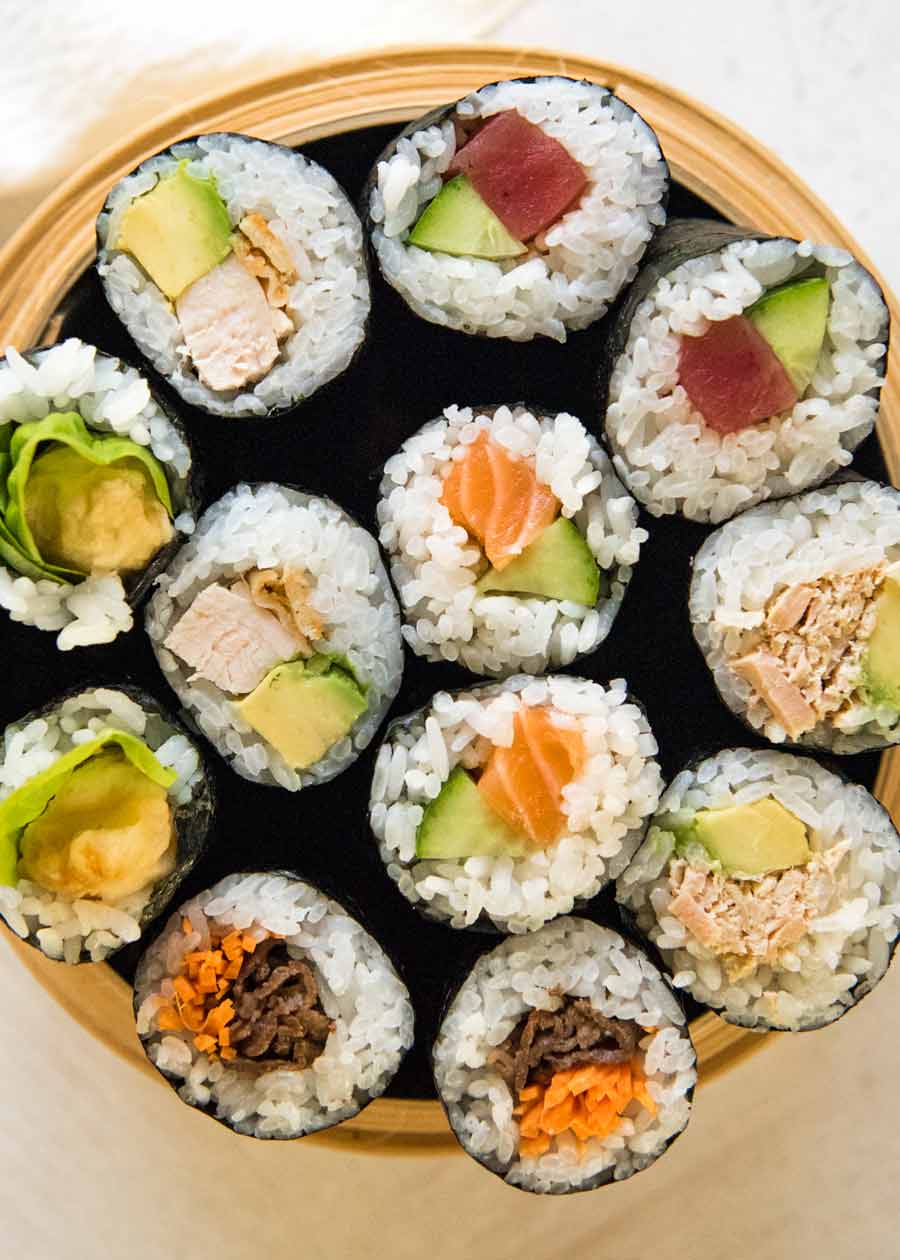 foto makanan khas jepang maki sushi
