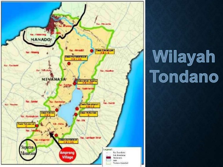 lokasi dan tempat perang tondano