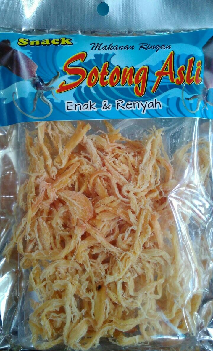 oleh oleh khas pontianak berupa snack sotong