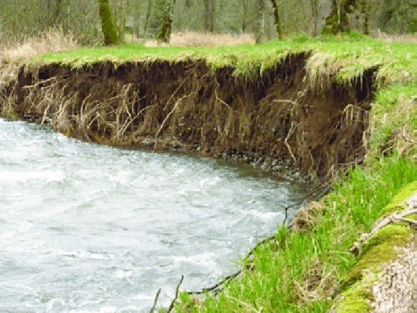 Gambar Contoh Stream Bank Erosion dalam Pengertian Erosi