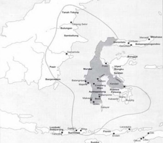 Foto Peta dan Lokasi Kerajaan Gowa Tallo