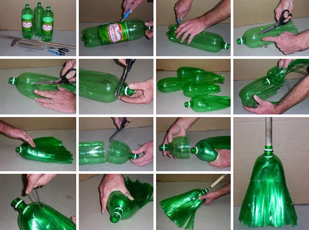 Sapu Halaman contoh Kerajinan dari Botol Bekas