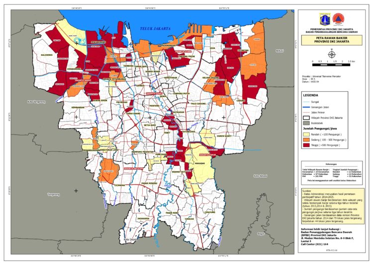 GIS mapping keadaan bajir di Jakarta