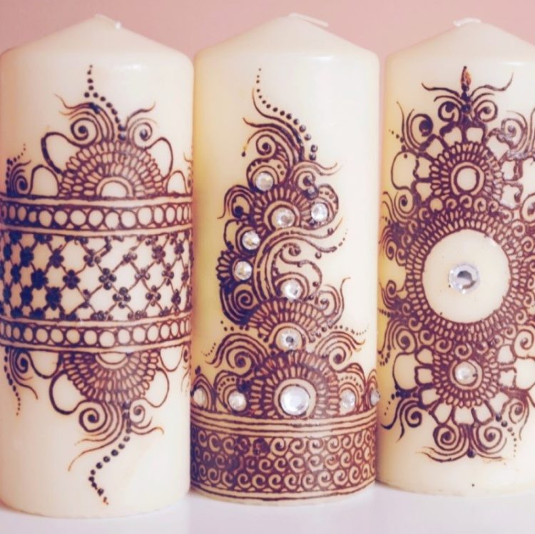 contoh kerajinan lilin lilin henna