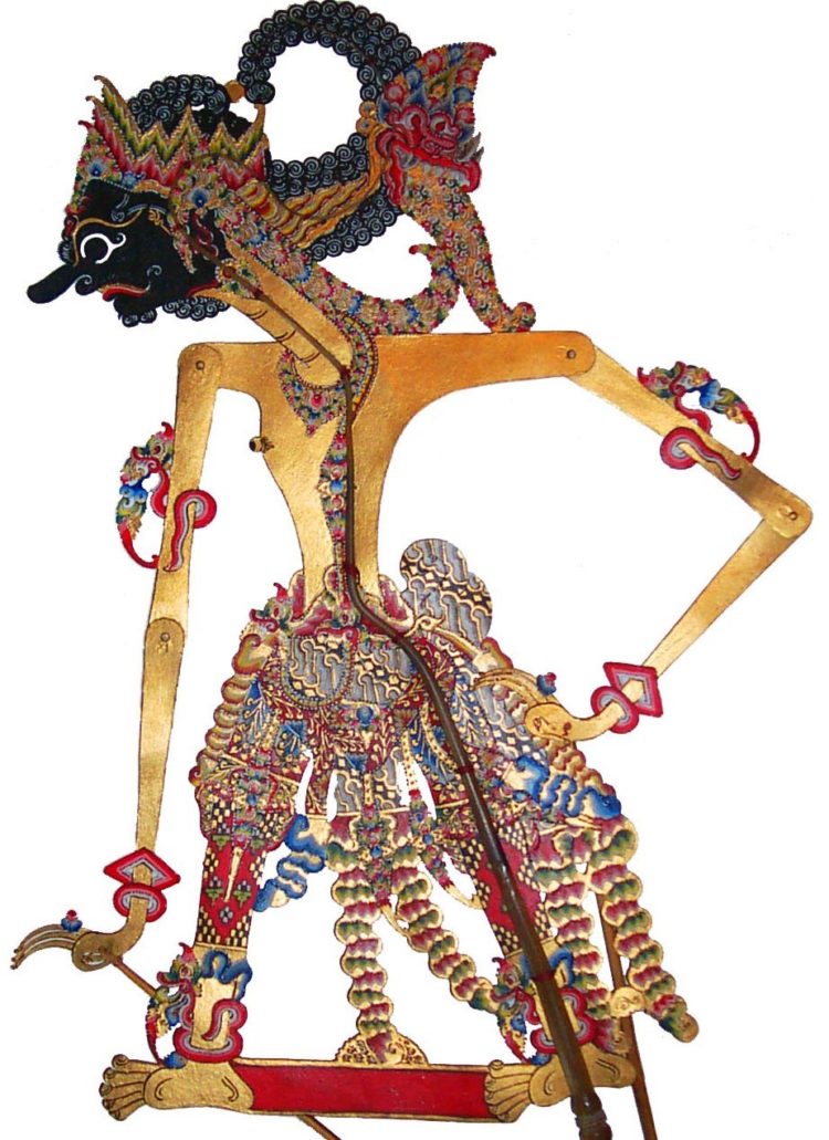 kerajinan berbasis media campuran wayang kulit