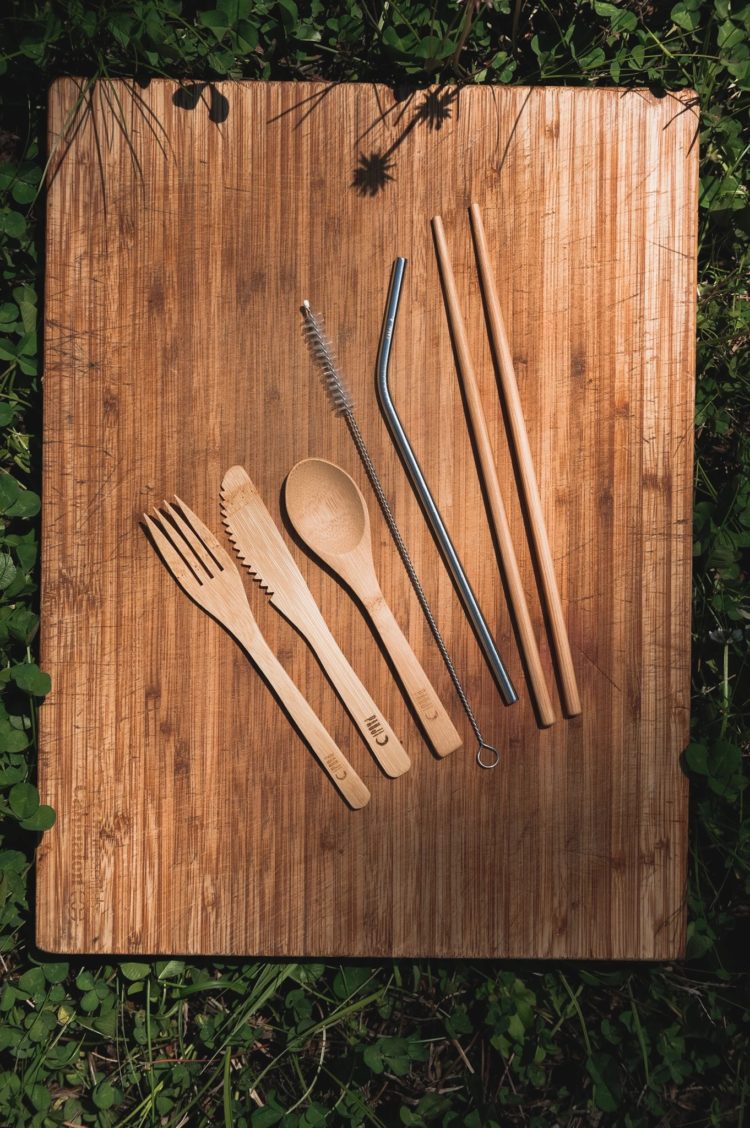 kerajinan dari bambu garpu sendok sumpit