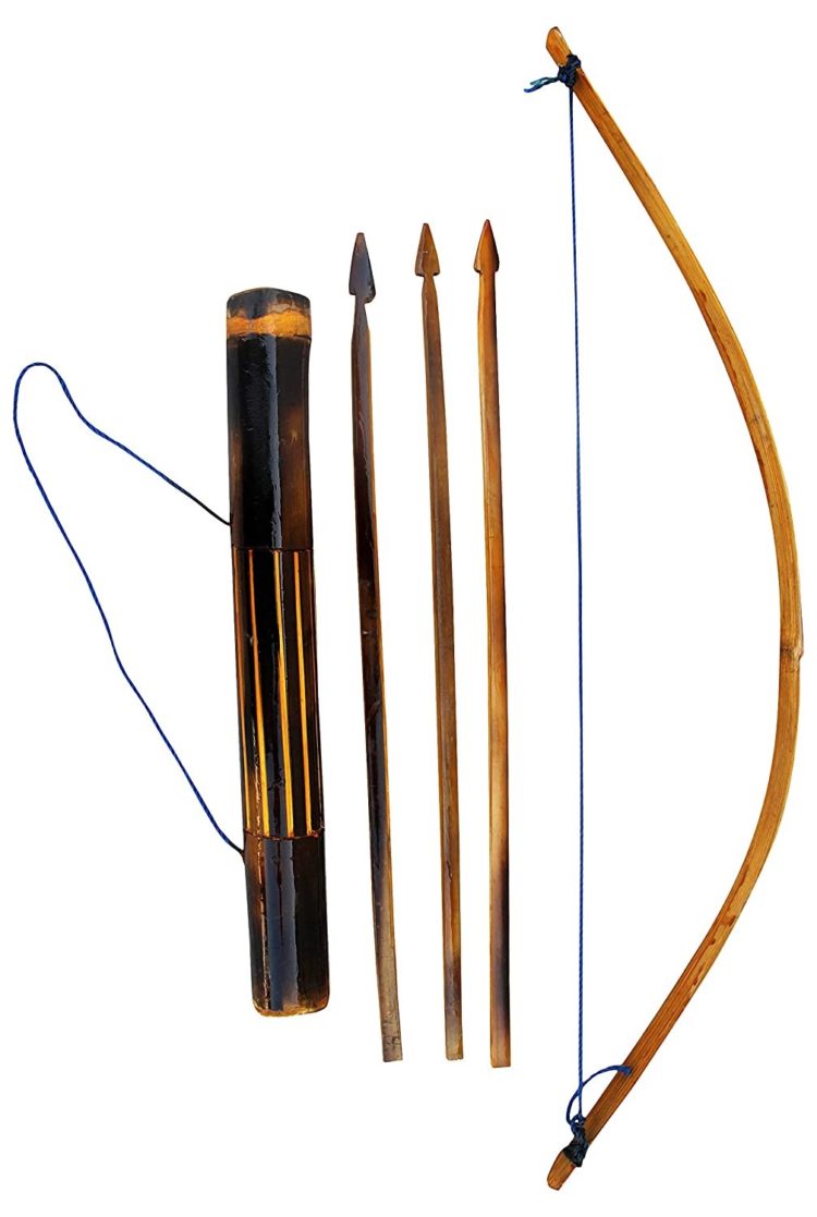 kerajinan dari bambu busur dan anak panah