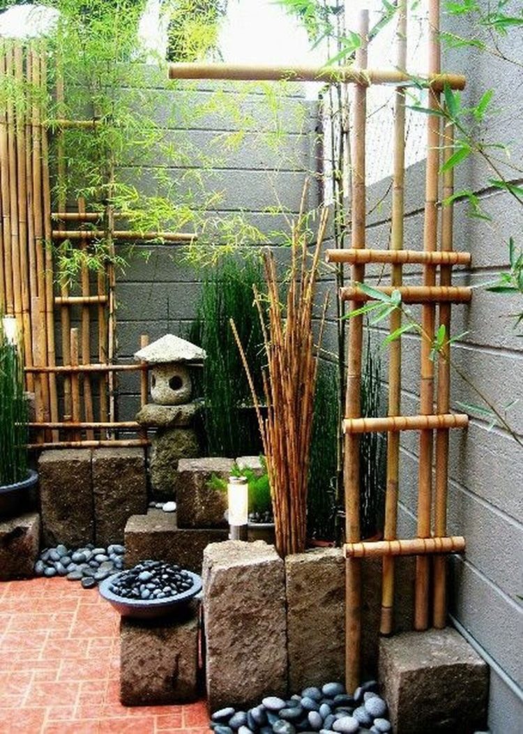 kerajinan dari bambu hiasan taman