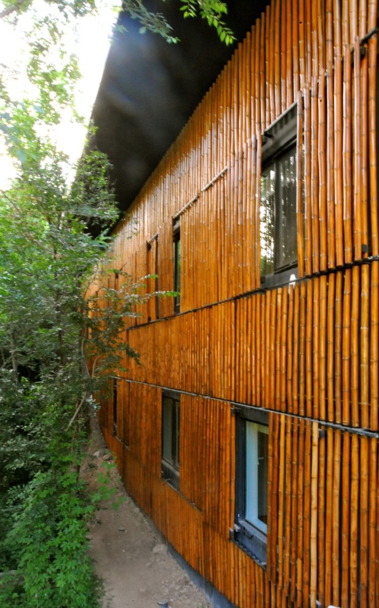kerajinan dari bambu dinding rumah