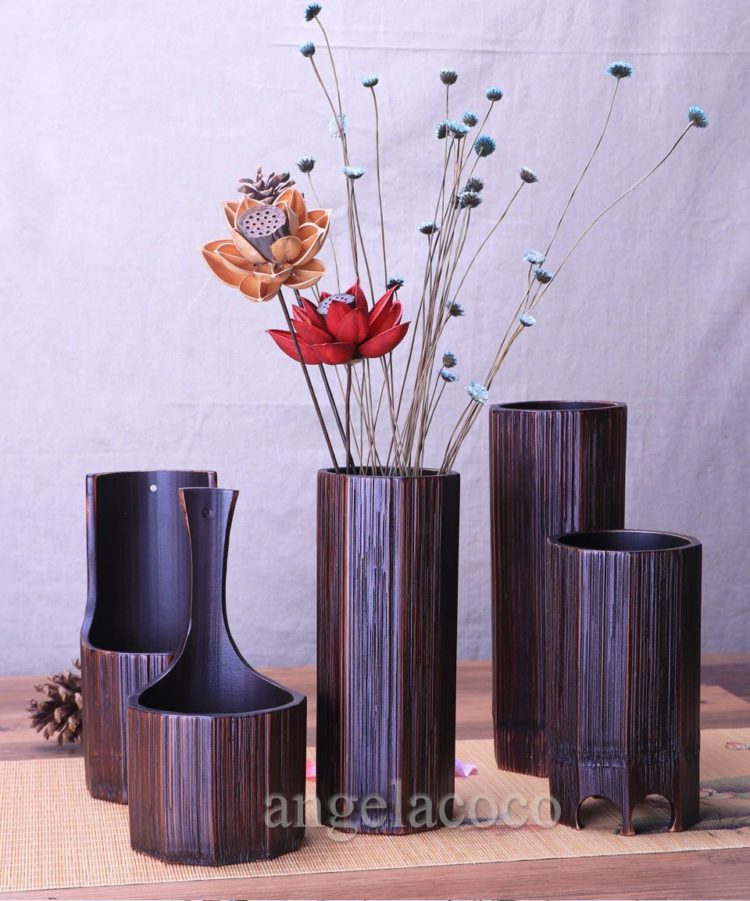 kerajinan dari bambu vas