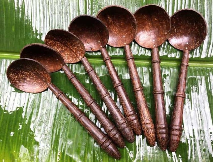 Gambar kerajinan dari batok kelapa sendok sayur