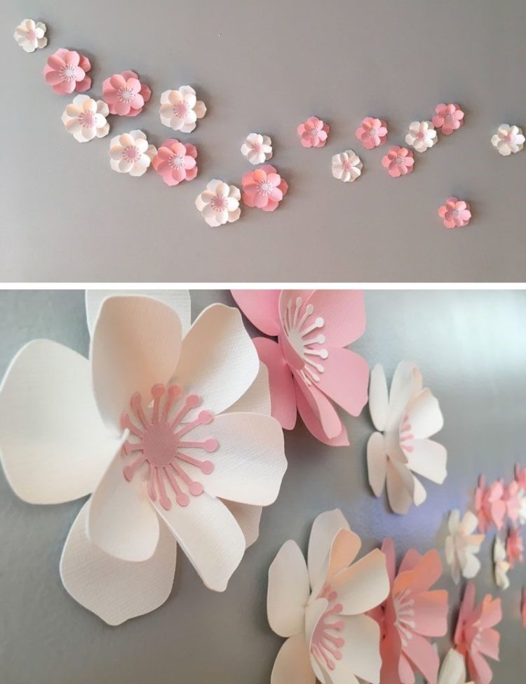 bunga sakura kerajinan dari kertas