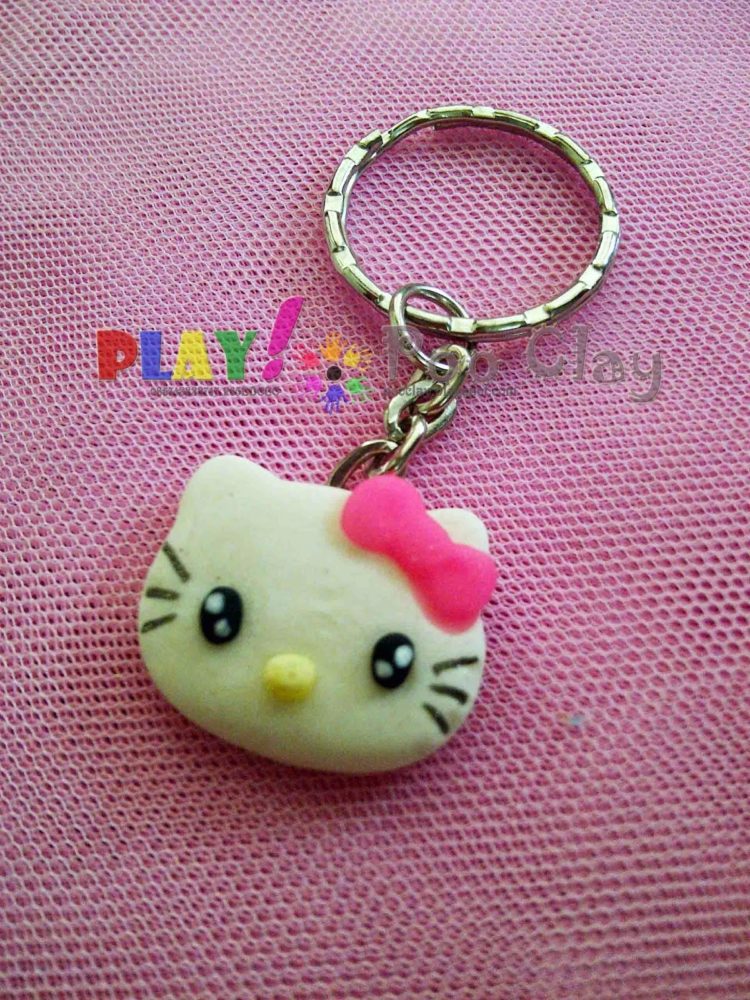 kerajinan flour clay kartun hello kitty