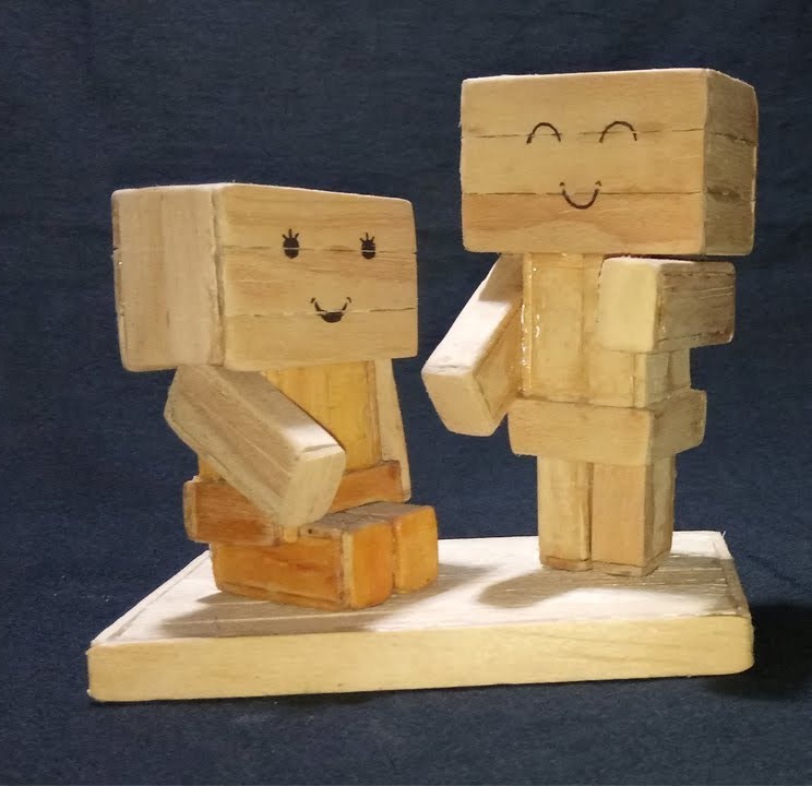 kerajinan stik es krim boneka danbo