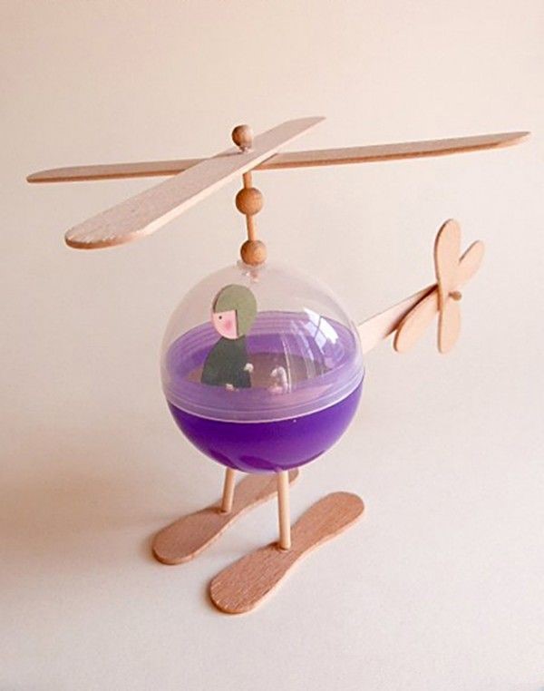 kerajinan stik es krim miniatur helikopter