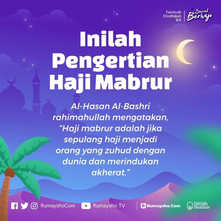 haji mabrur itu yang seperti apa menurut pengertian haji