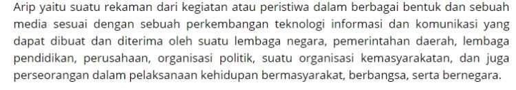 definisi dan pengertian arsip menurut uu kearsipan