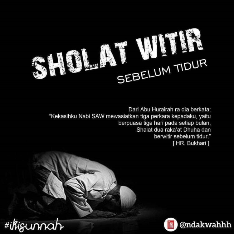 pengertian sholat dan fleksibilitas pengerjaan witir