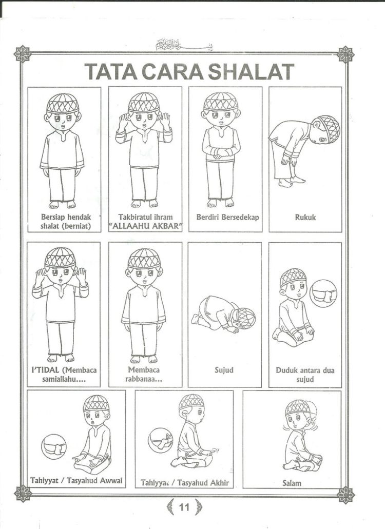 pengertian sholat dan visual gerakan dalam rukung dan tata cara sholat